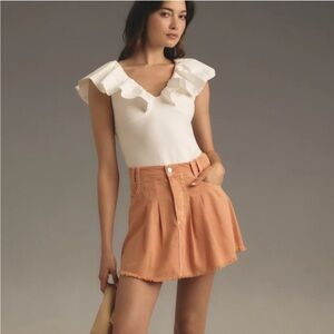 Anthropologie Pilcro‎ Pleated Micro Denim Skirt
